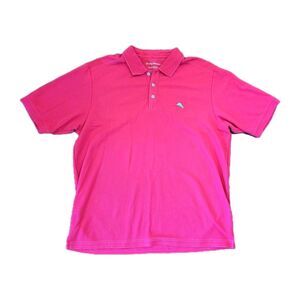 Tommy Bahama Islandzone Supima Cotton Polo Shirt size large color pink